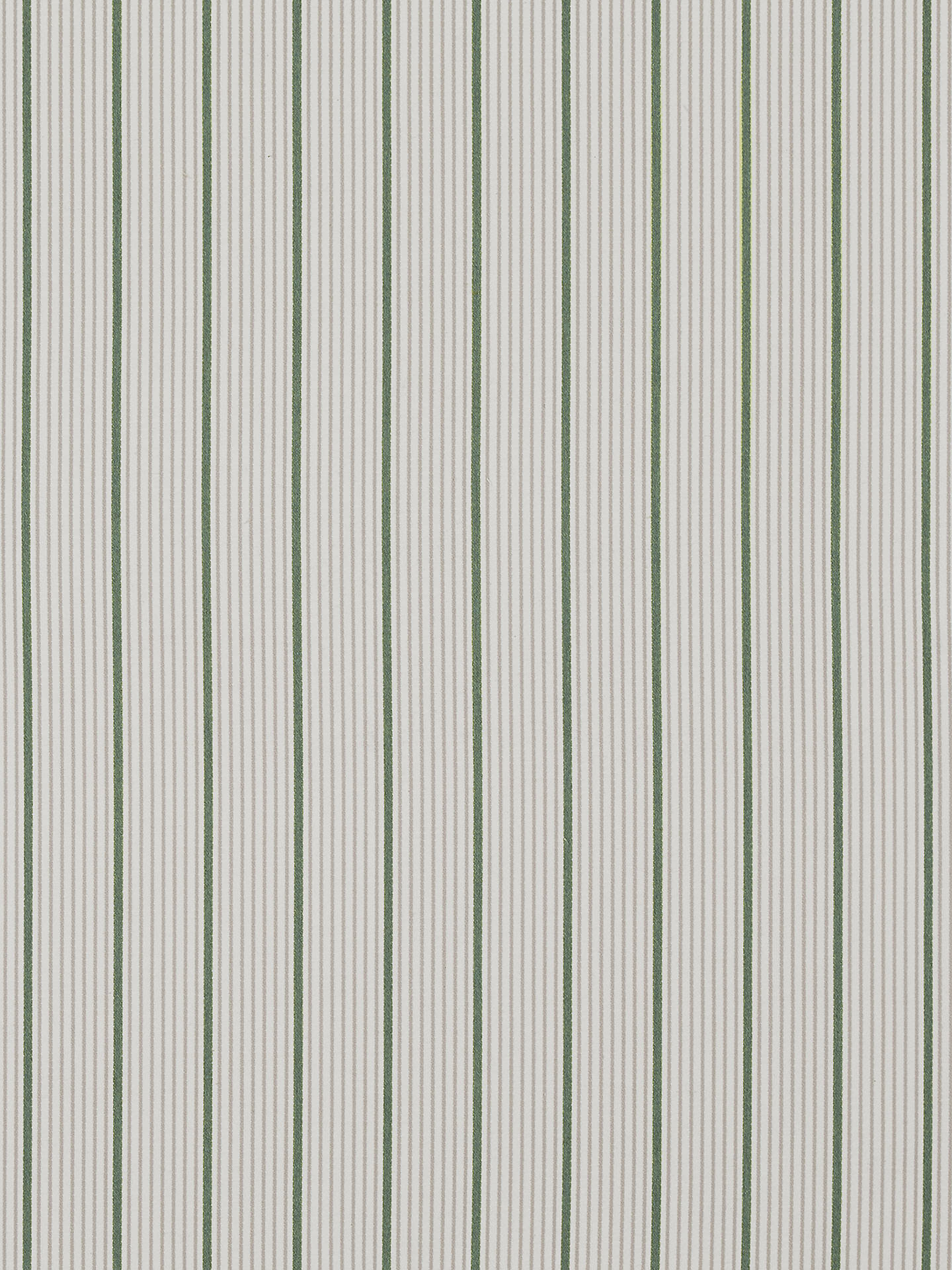 John Lewis Recycled Ticking Stripe Made to Measure Curtains, Verde