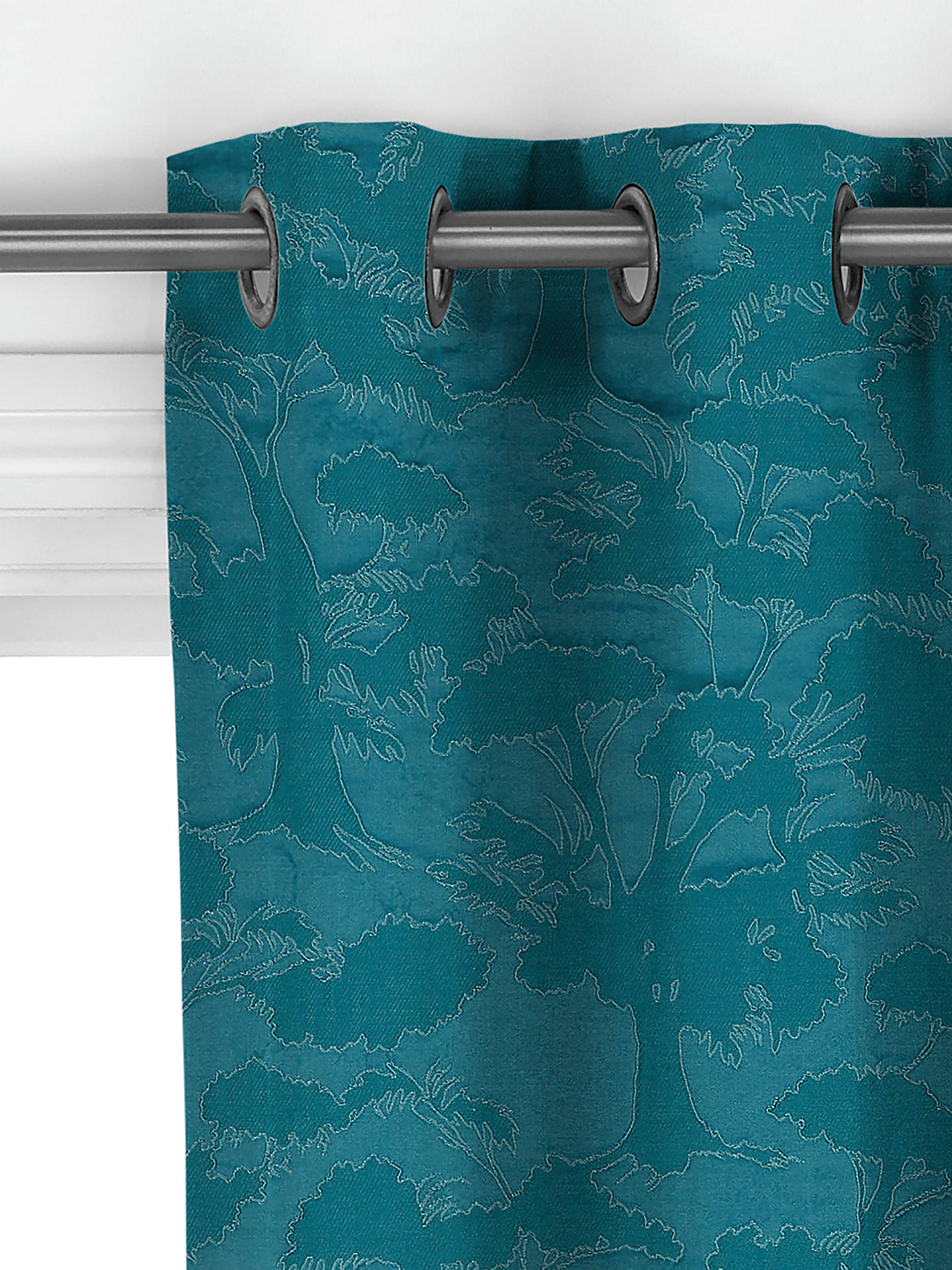 John Lewis Fougere Made to Measure Curtains, Dark Peacock