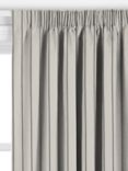 John Lewis Recycled Ticking Stripe Made to Measure Curtains or Roman Blind, Storm