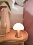 Lexon Mina M LED Colour Changing Indoor/Outdoor Portable Table Lamp, Medium, Soft Gold