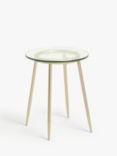 John Lewis & Partners + Swoon Urella Glass Side Table, Clear/Gold