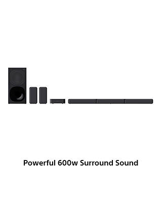 Sony HT-S40R Bluetooth Soundbar with Subwoofer and Wireless Rear Speakers, Black