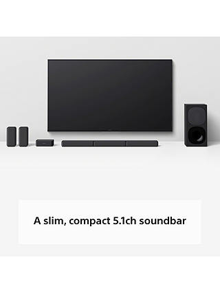 Sony HT-S40R Bluetooth Soundbar with Subwoofer and Wireless Rear Speakers, Black