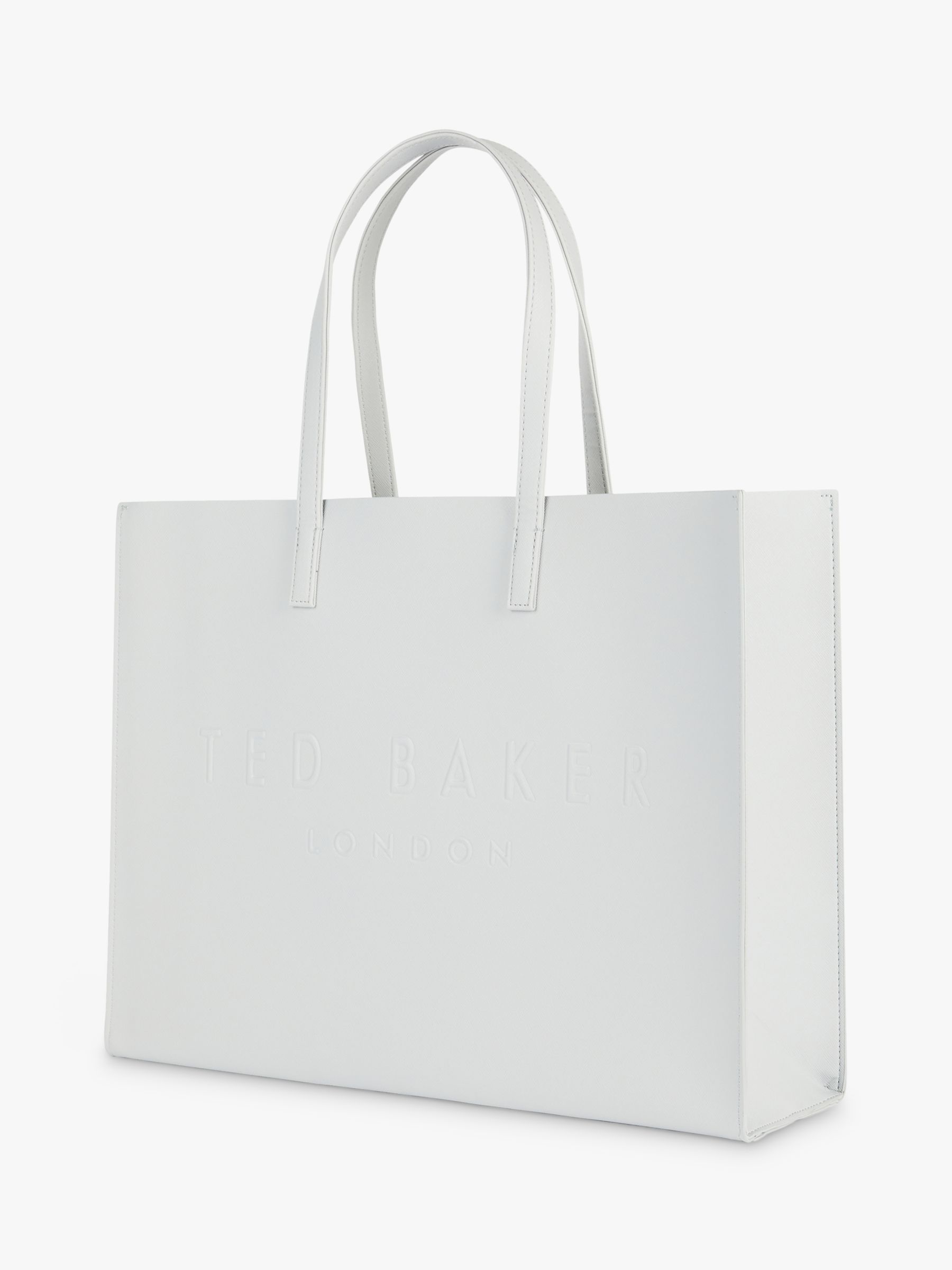 Ted Baker Sukicon Large Icon Shopper Bag, Light Grey at John Lewis ...