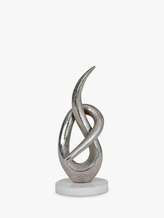 Libra Interiors Make A Wish Abstract Metal Sculpture, H25cm, Silver