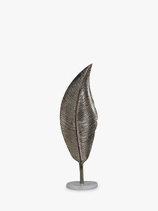 Libra Aluminium Feather Sculpture, H50cm, Champagne