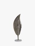 Libra Interiors Aluminium Feather Sculpture, H50cm, Champagne
