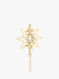Georg Jensen Gold-Plated Star Christmas Tree Top Decoration, Large