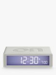 Lexon Flip+ Radio Controlled LCD Digital Alarm Clock, White