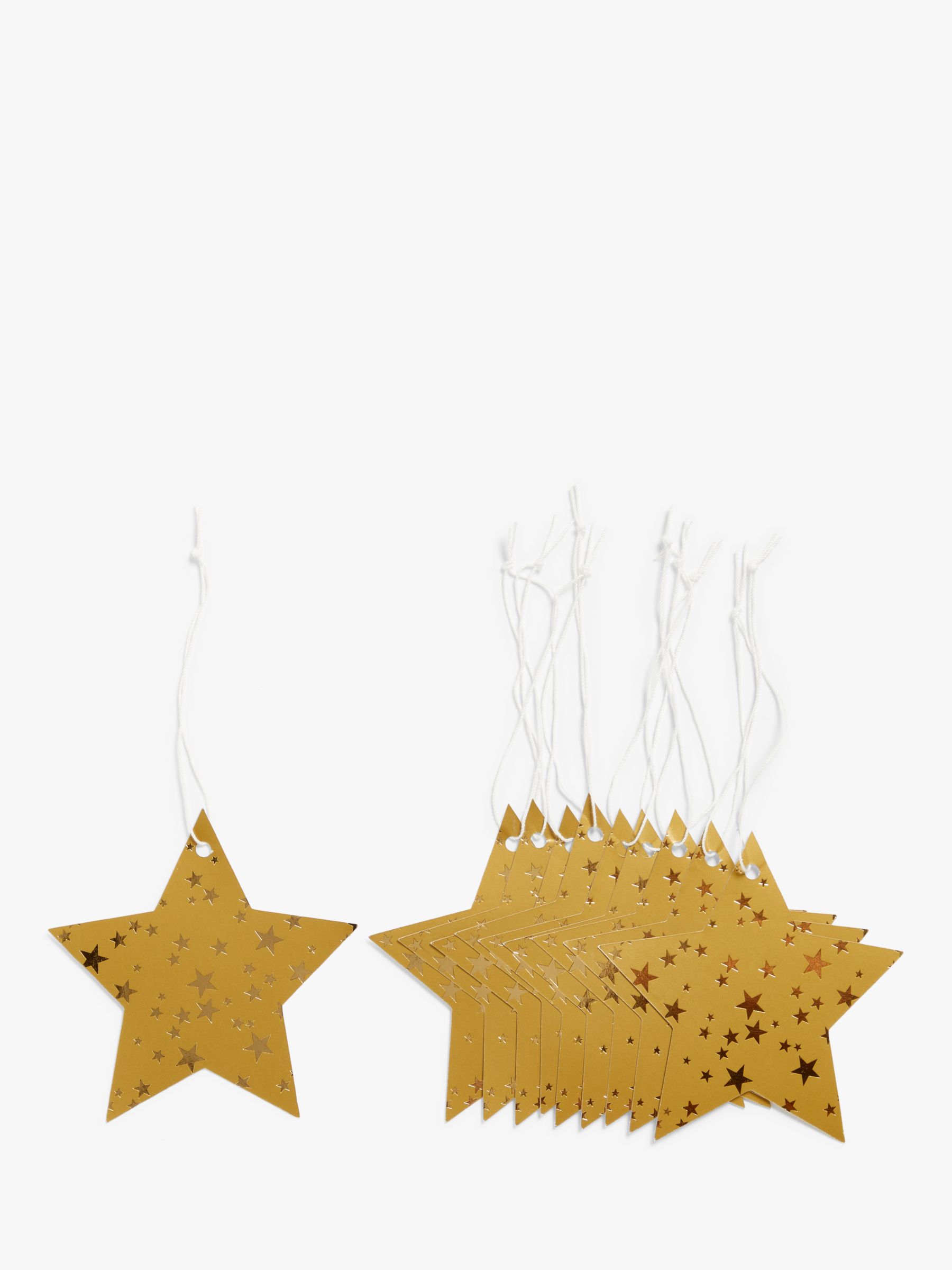John Lewis Technicolour Supernature Star Gift Tags, Pack of 10