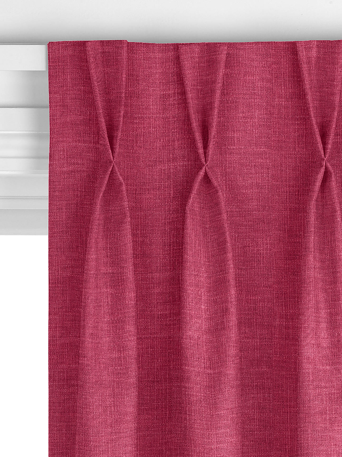 John Lewis Cotton Blend Made to Measure Curtains, Raspberry