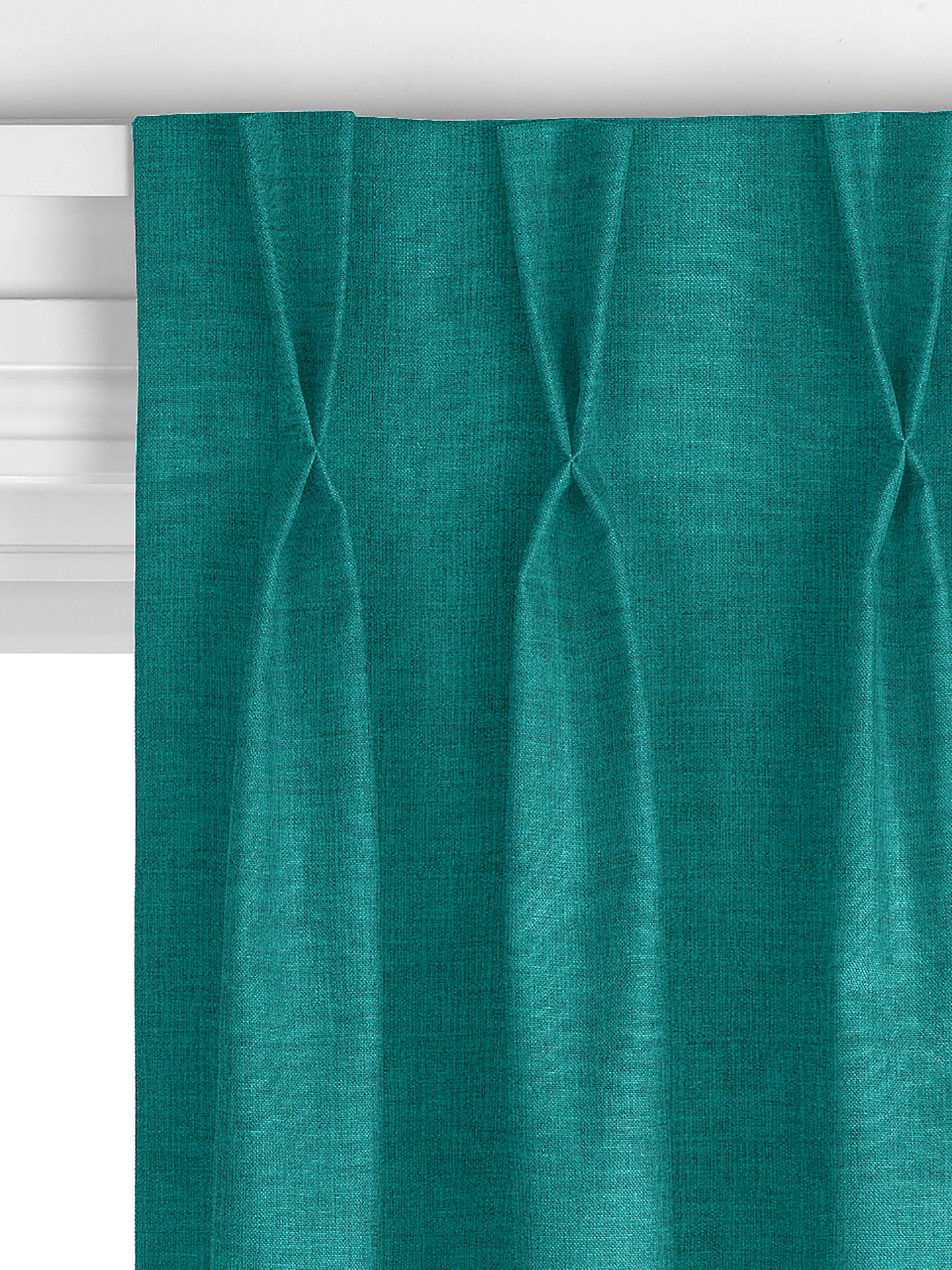 John Lewis Cotton Blend Made to Measure Curtains, Dark Peacock