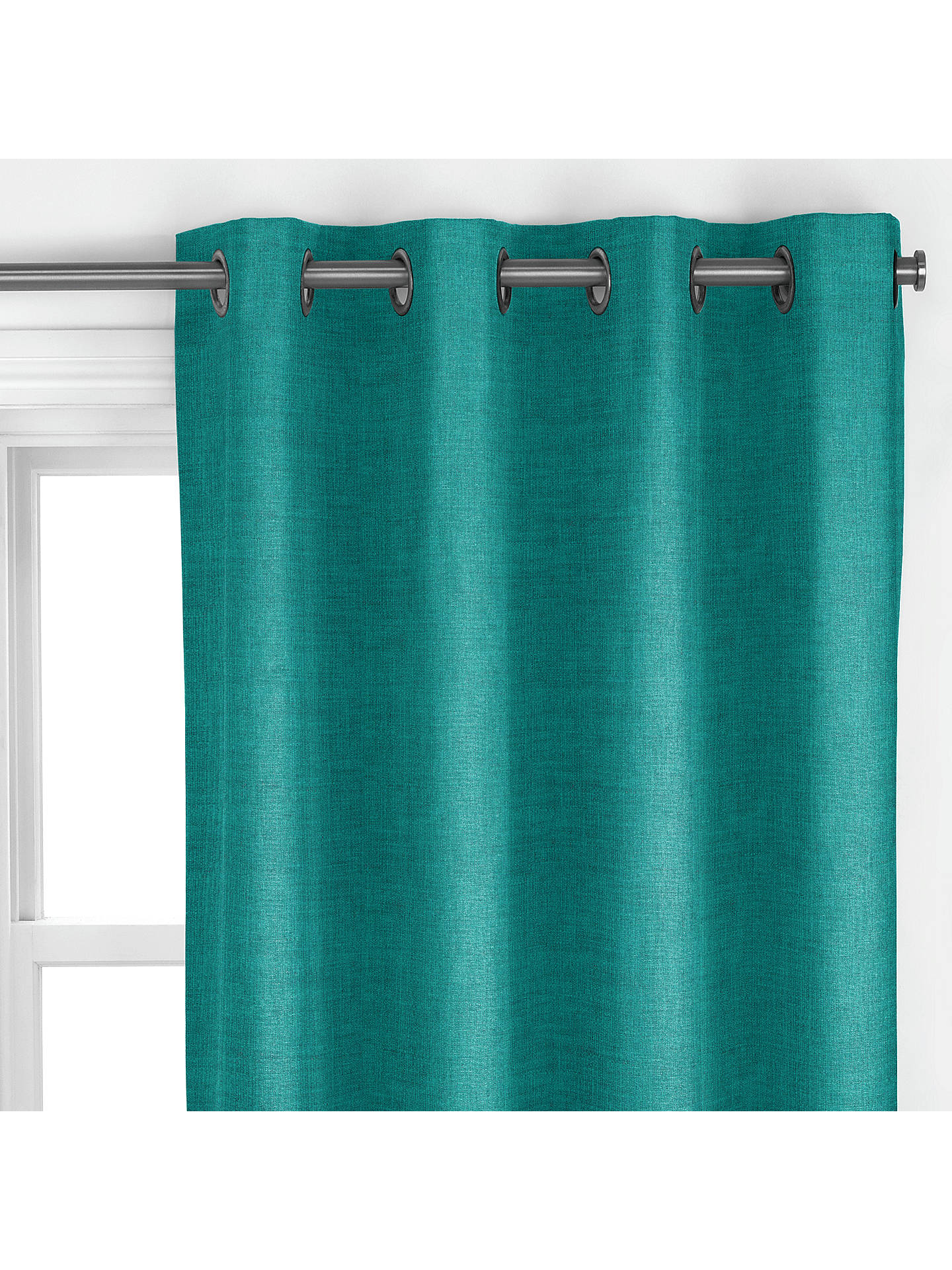 John Lewis Cotton Blend Made to Measure Curtains, Dark Peacock