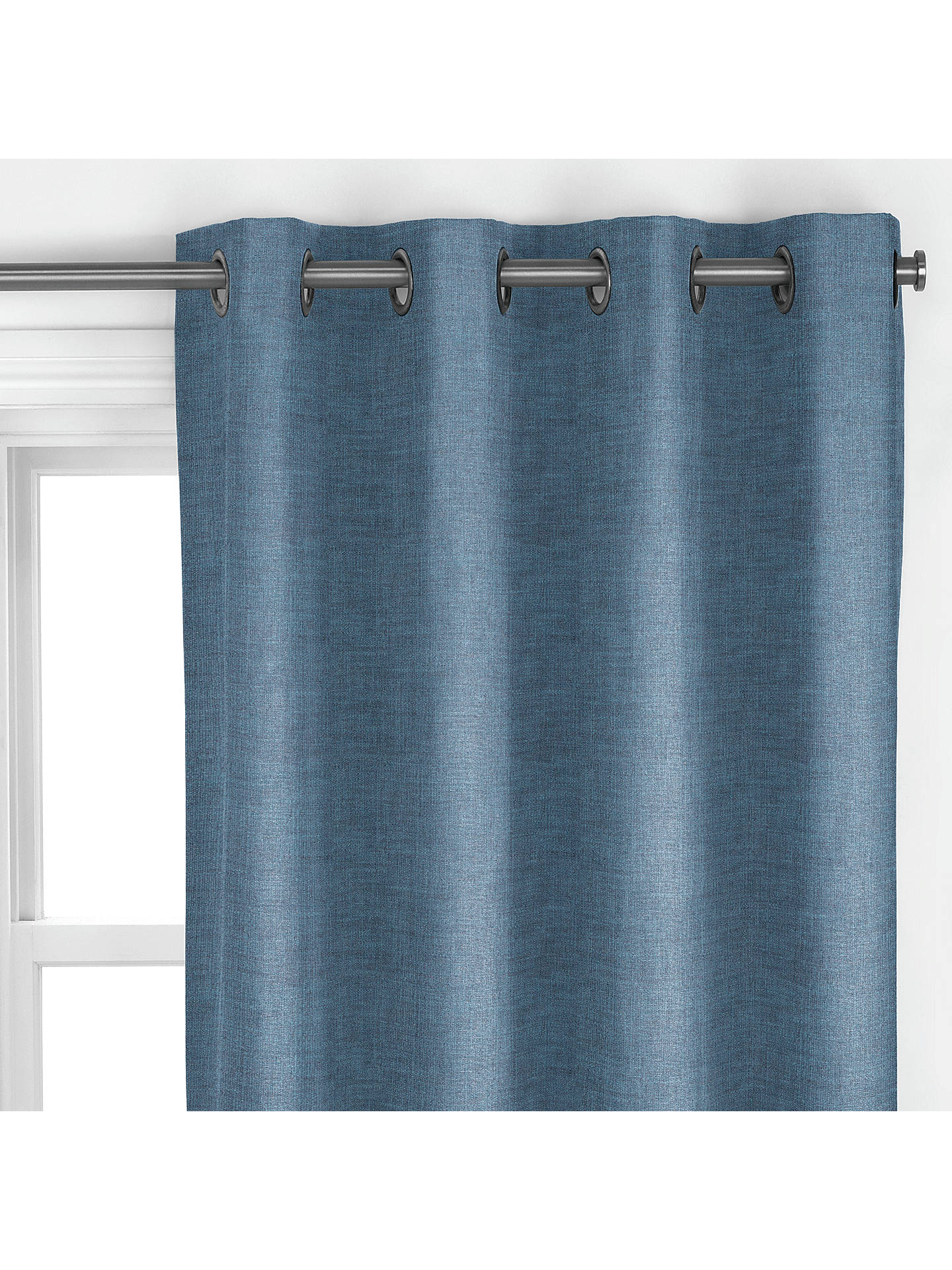 John Lewis Cotton Blend Made to Measure Curtains, Loch Blue
