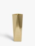 John Lewis ANYDAY Faceted Vase, H30cm, Gold