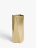 John Lewis ANYDAY Faceted Vase, H23cm, Gold