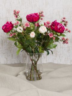 Floralsilk Artificial Peony, Rose & Astrantia in Vase