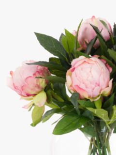 Floralsilk Artificial Pink Peonies in Globe