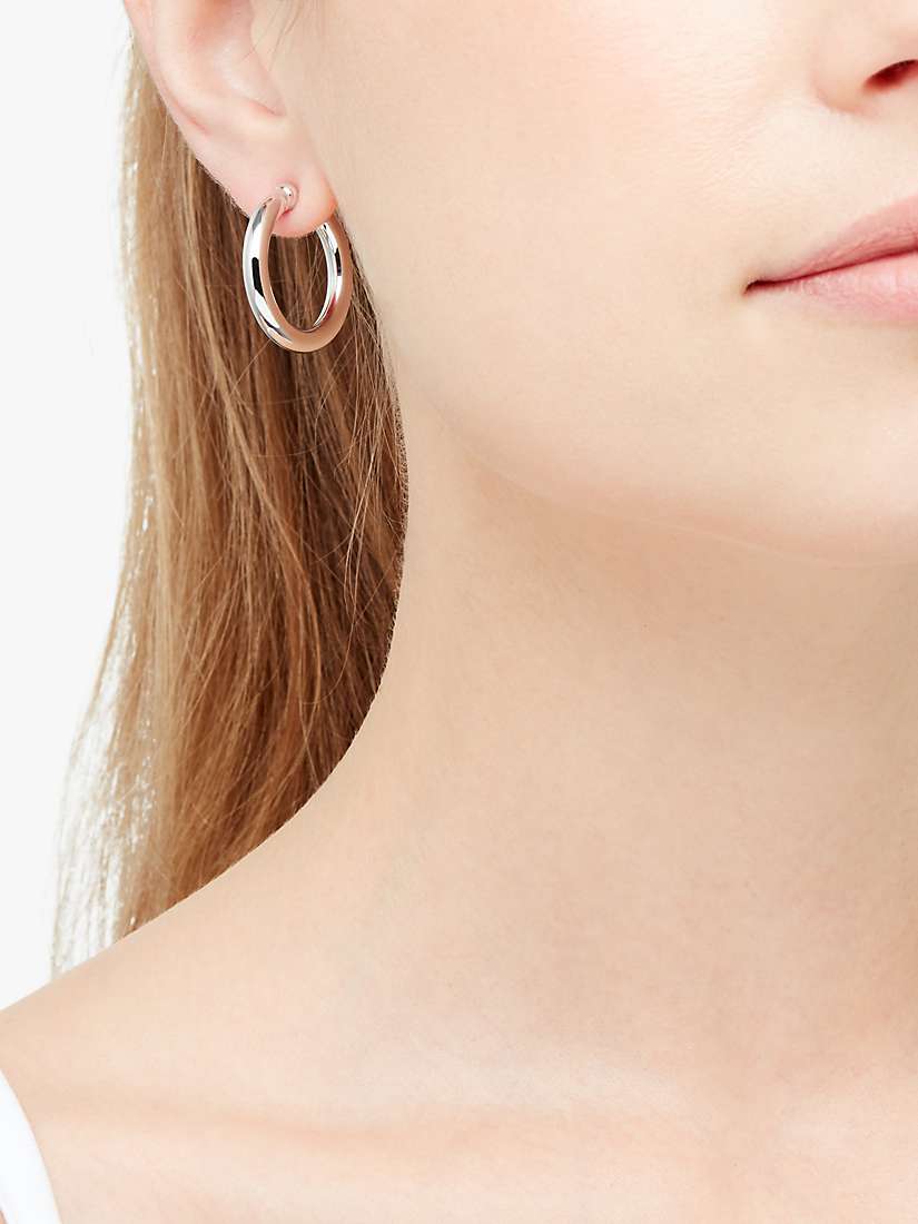 Buy Emma Holland Clip-On Hoop Earrings, Silver Online at johnlewis.com