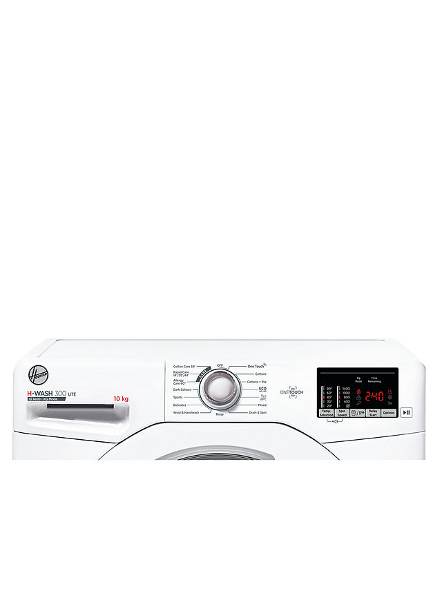 Hoover H-Wash 300 H3W4102DE Freestanding Washing Machine, 10kg Load, 1400rpm Spin, White
