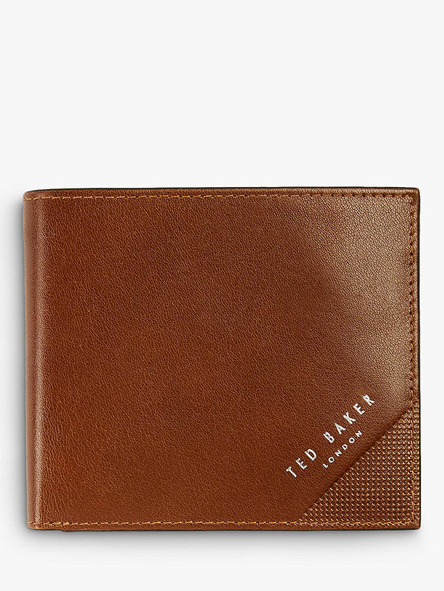 Ted Baker Prug Leather Bifold Wallet, Brown at John Lewis & Partners