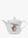 Wrendale Designs Hare Bone China Teapot, 1.1L, White/Multi
