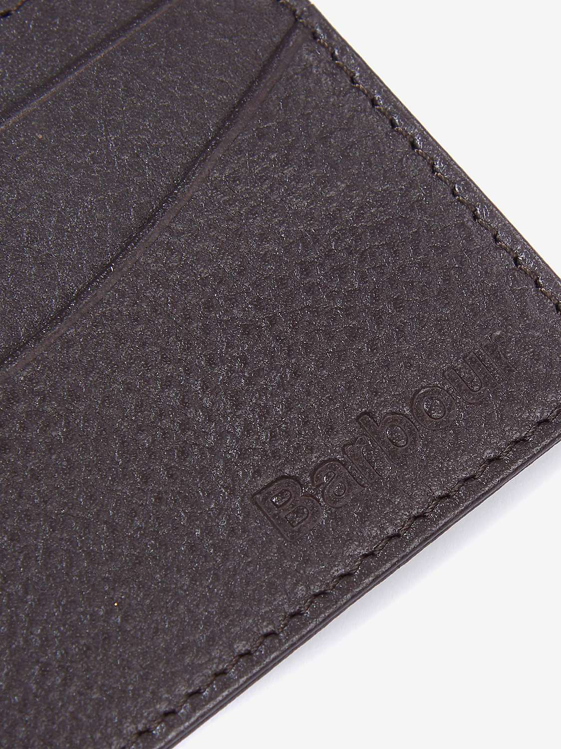 Buy Barbour Amble Leather Card Holder, Dark Brown Online at johnlewis.com