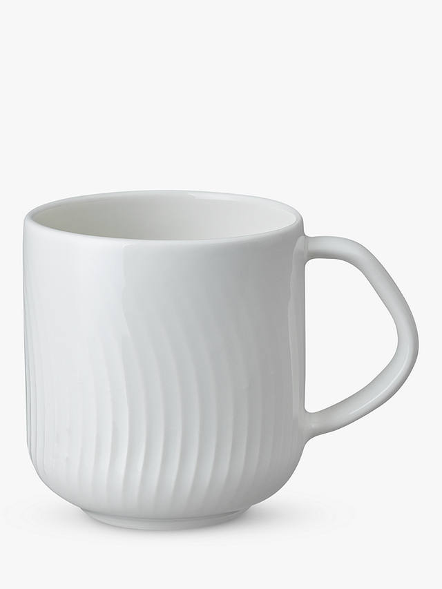 Denby Textured White Porcelain Mug, 400ml, White
