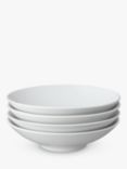 Denby Classic White Porcelain Footed Pasta Bowl, Set of 4, 23cm, White