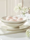 Denby Classic White Porcelain Footed Pasta Bowl, Set of 4, 23cm, White