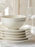 Denby Classic White Porcelain Boxed Dinnerware Set, 12 Piece, White