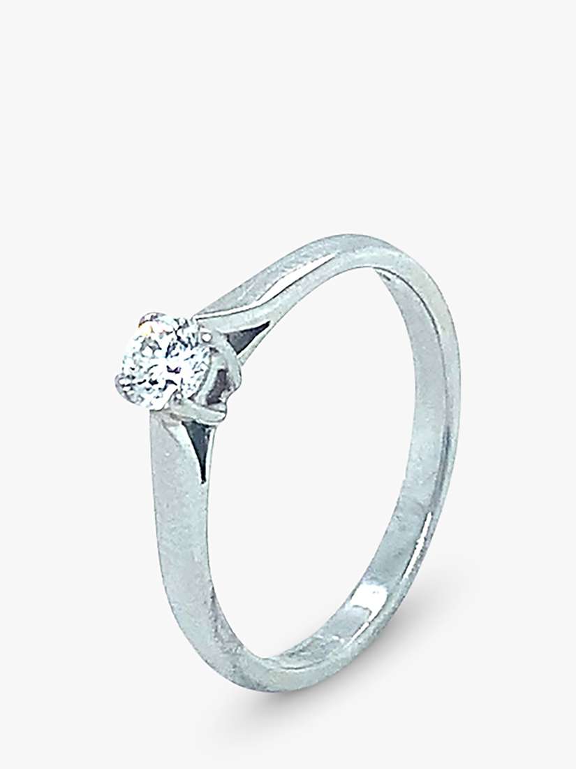 Buy E.W Adams 0.24ct Platinum Brilliant Cut Solitaire Diamond Ring, N Online at johnlewis.com