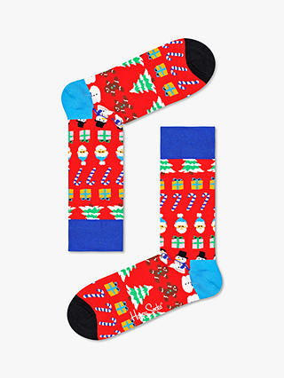 Happy Socks Christmas Socks, One Size, Multi/C400