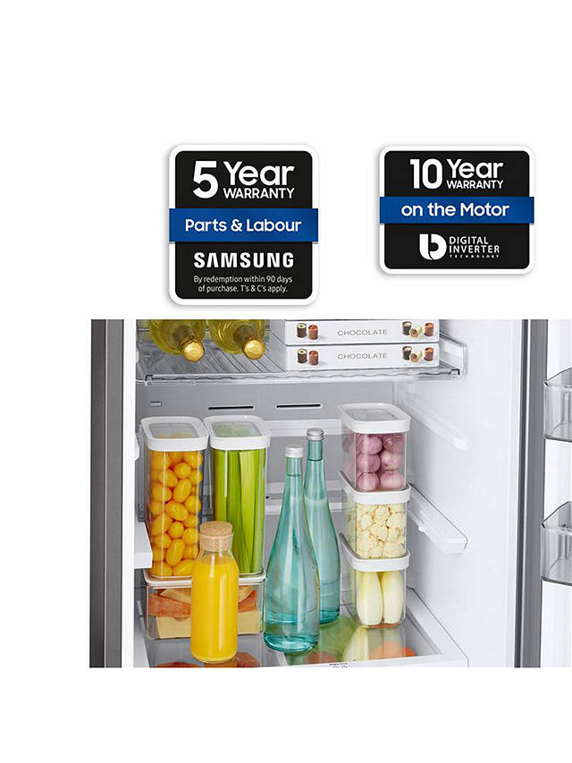 Buy Samsung Bespoke RB34A6B2E39 Freestanding 65/35 Fridge Freezer, Satin Beige Online at johnlewis.com