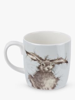Wrendale Designs Hare Brained Bone China Mug, 400ml, Pastel Green