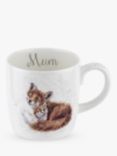 Wrendale Designs Mum Fox Bone China Mug, 400ml, White/Multi