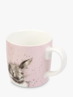 Wrendale Designs Bunny Rabbit Bone China Mug, 400ml, Pink