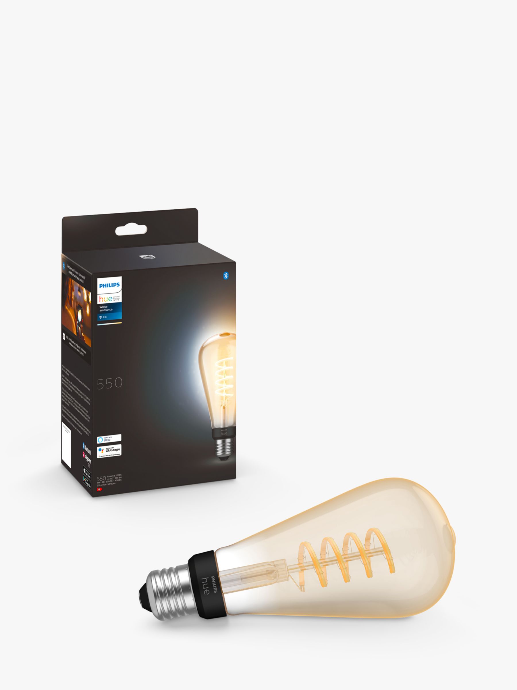 Photo of Philips hue white ambiance 7w st72 e27 led single filament dimmable smart bulb with bluetooth