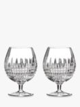 Waterford Crystal Lismore Diamond Cut Glass Brandy Glasses, Set of 2, 500ml, Clear