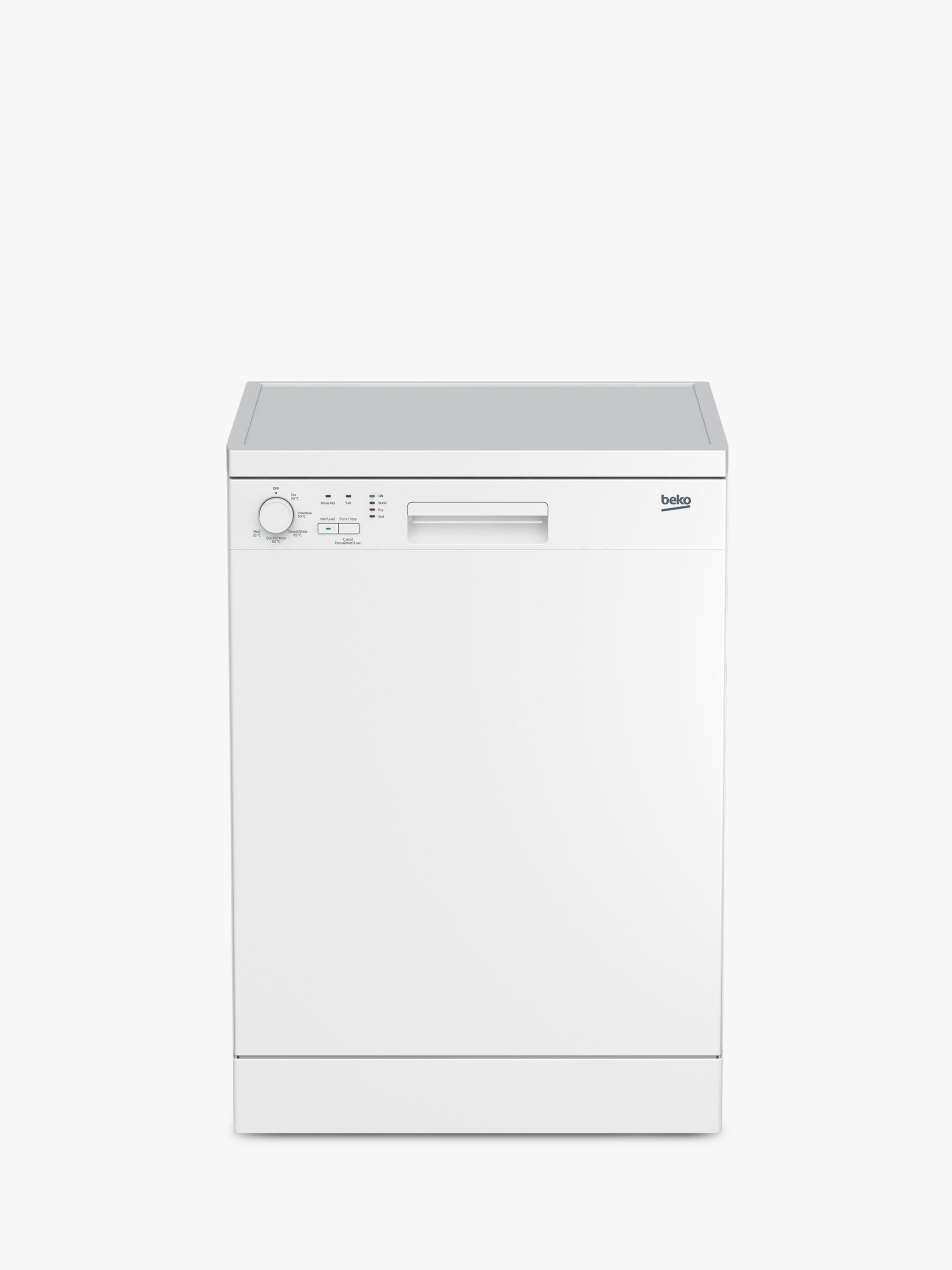 White/Clean&Shine Program/Half Load function Beko DFN6632W2 Dishwasher freestanding/A+