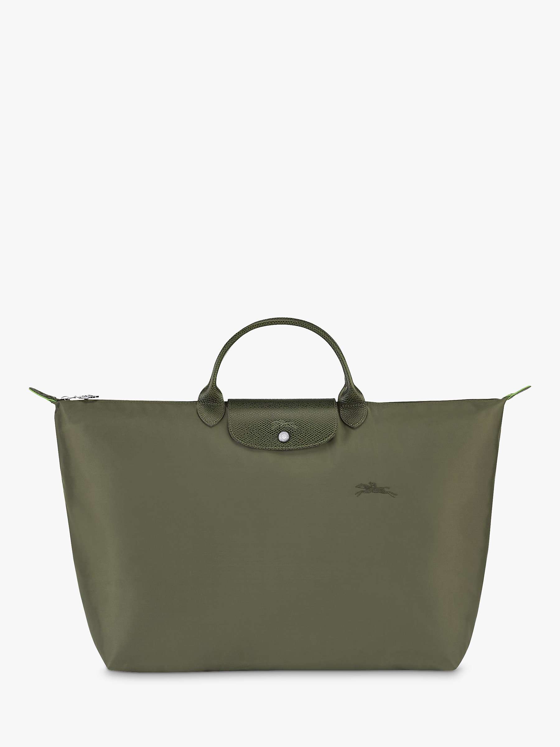 Buy Longchamp Le Pliage Green Recycled Canvas Large Travel Bag Online at johnlewis.com