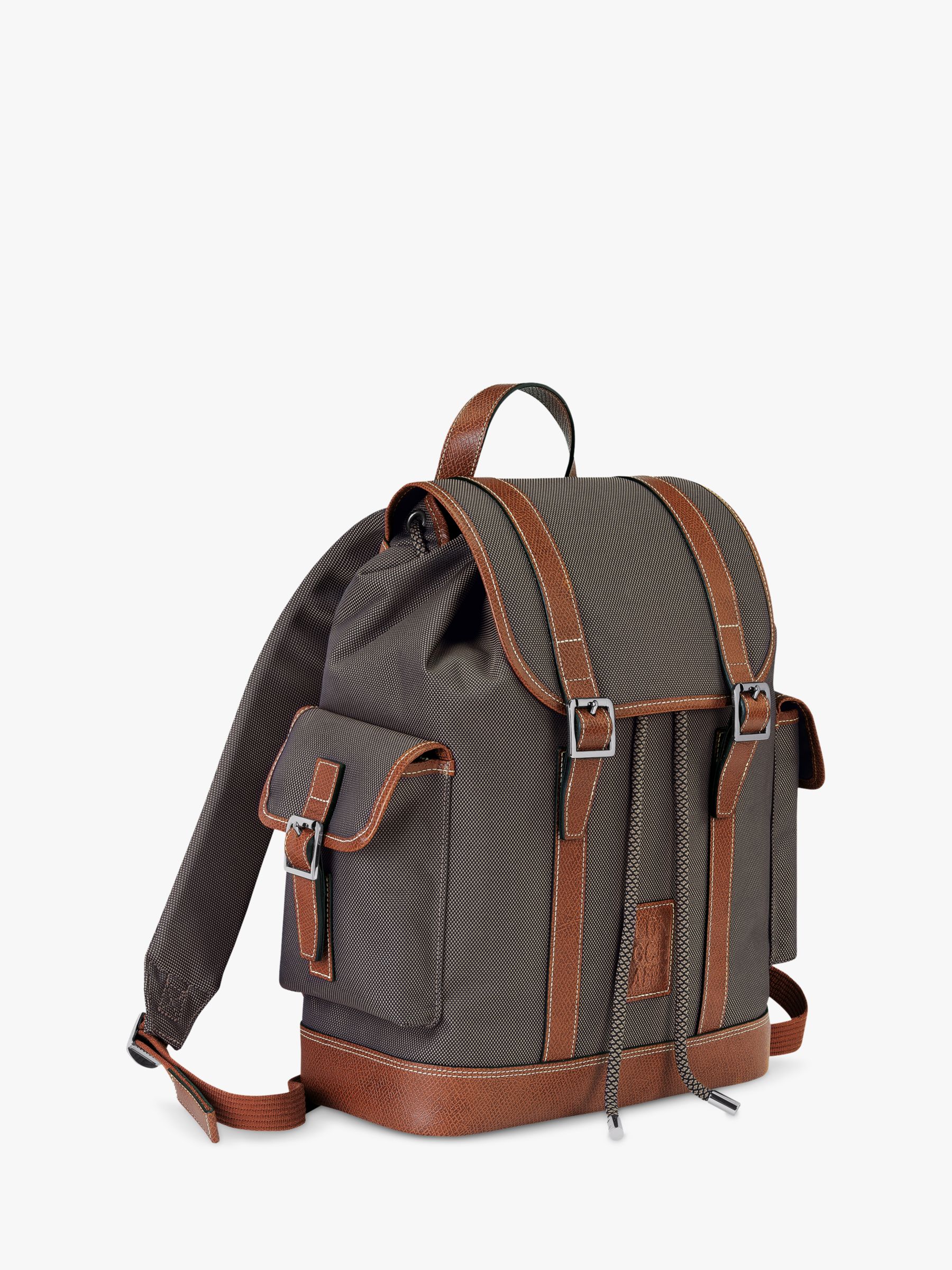 Longchamp Boxford Backpack, Brown at John Lewis & Partners