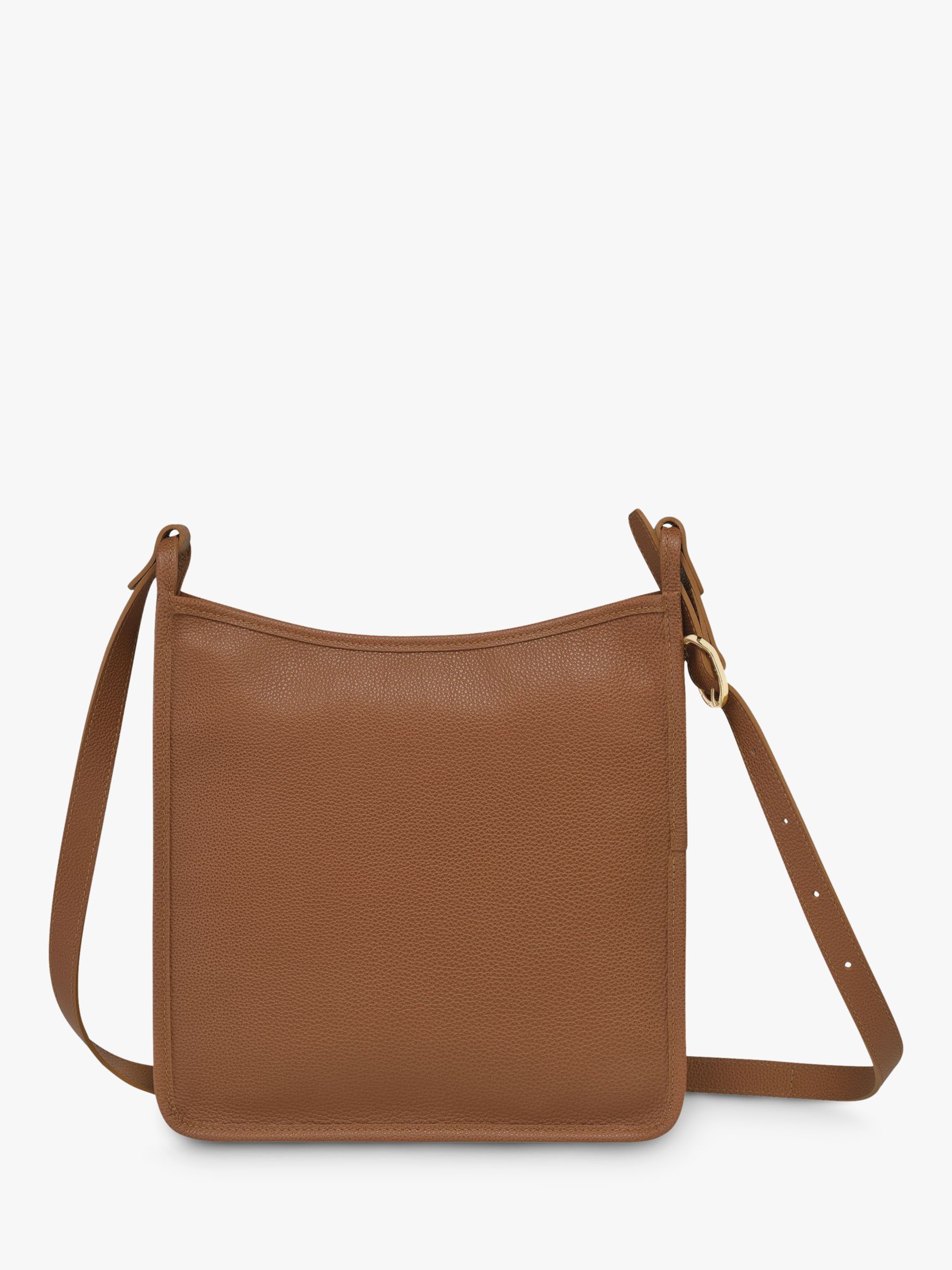 Longchamp Le Foulonné Leather Hobo in Chestnut