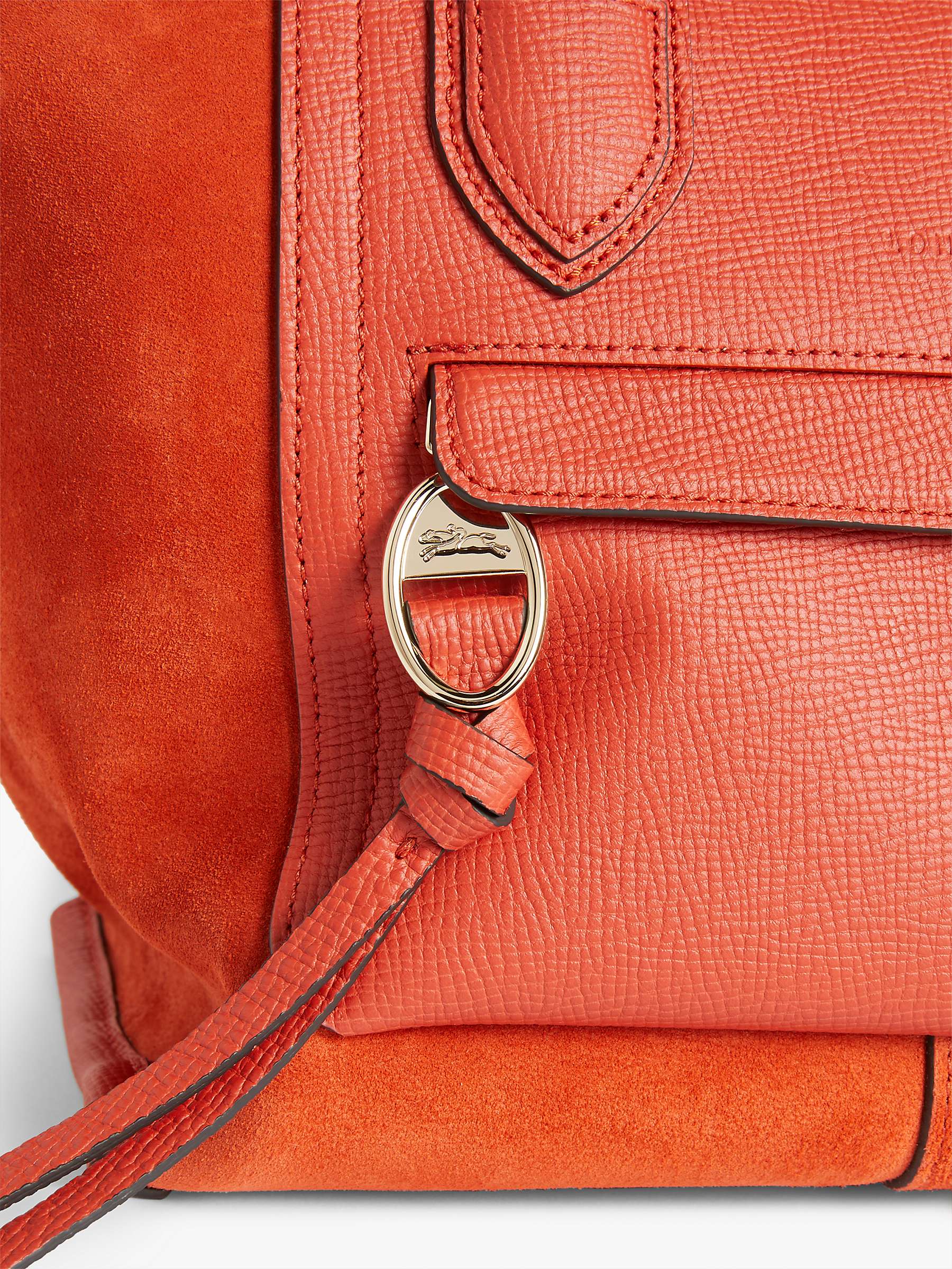 Buy Longchamp Mailbox Medium Suede Leather Top Handle Bag Online at johnlewis.com