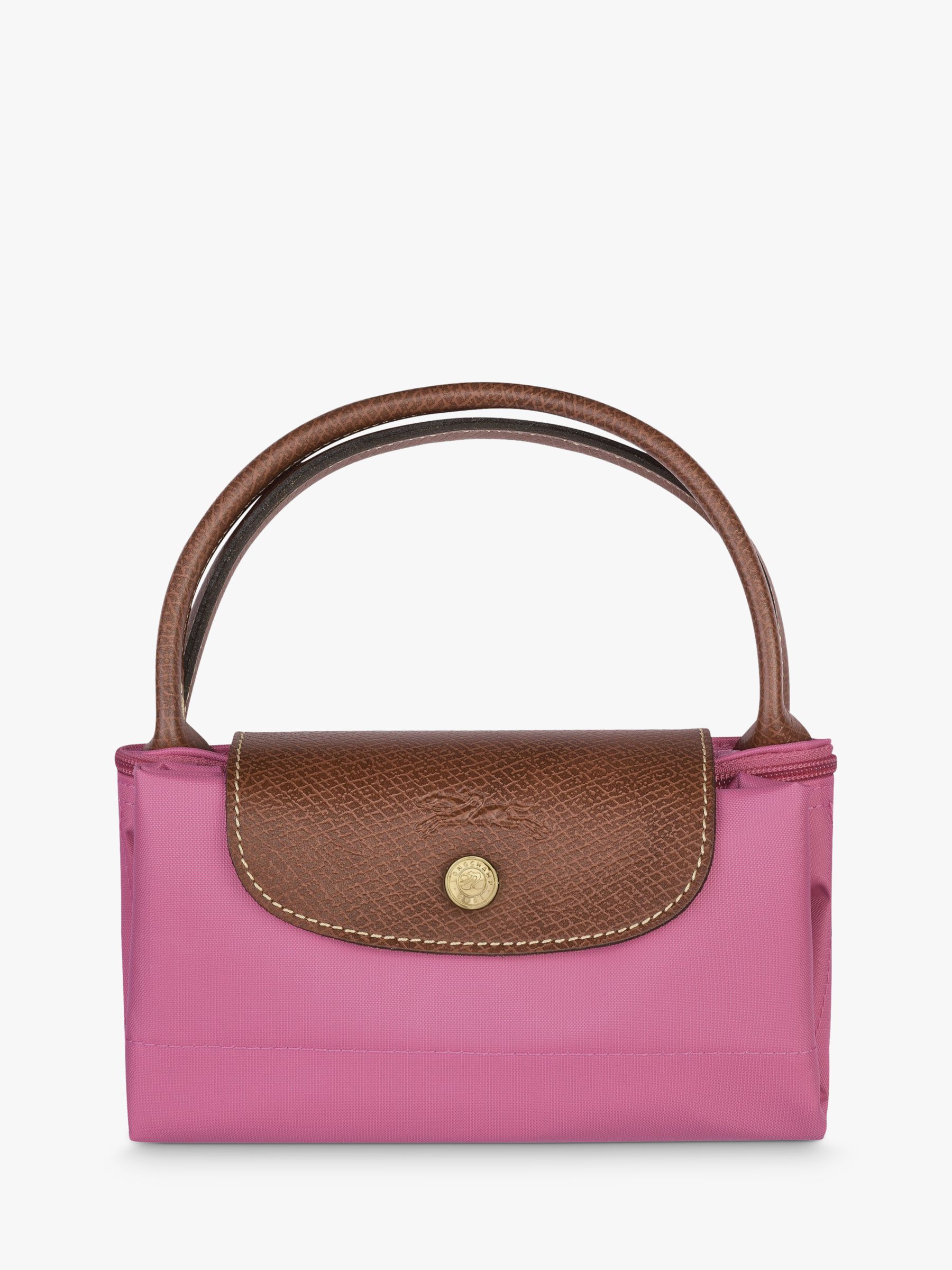 Longchamp Le Pliage Original Small Top Handle Bag, Pink at John Lewis ...