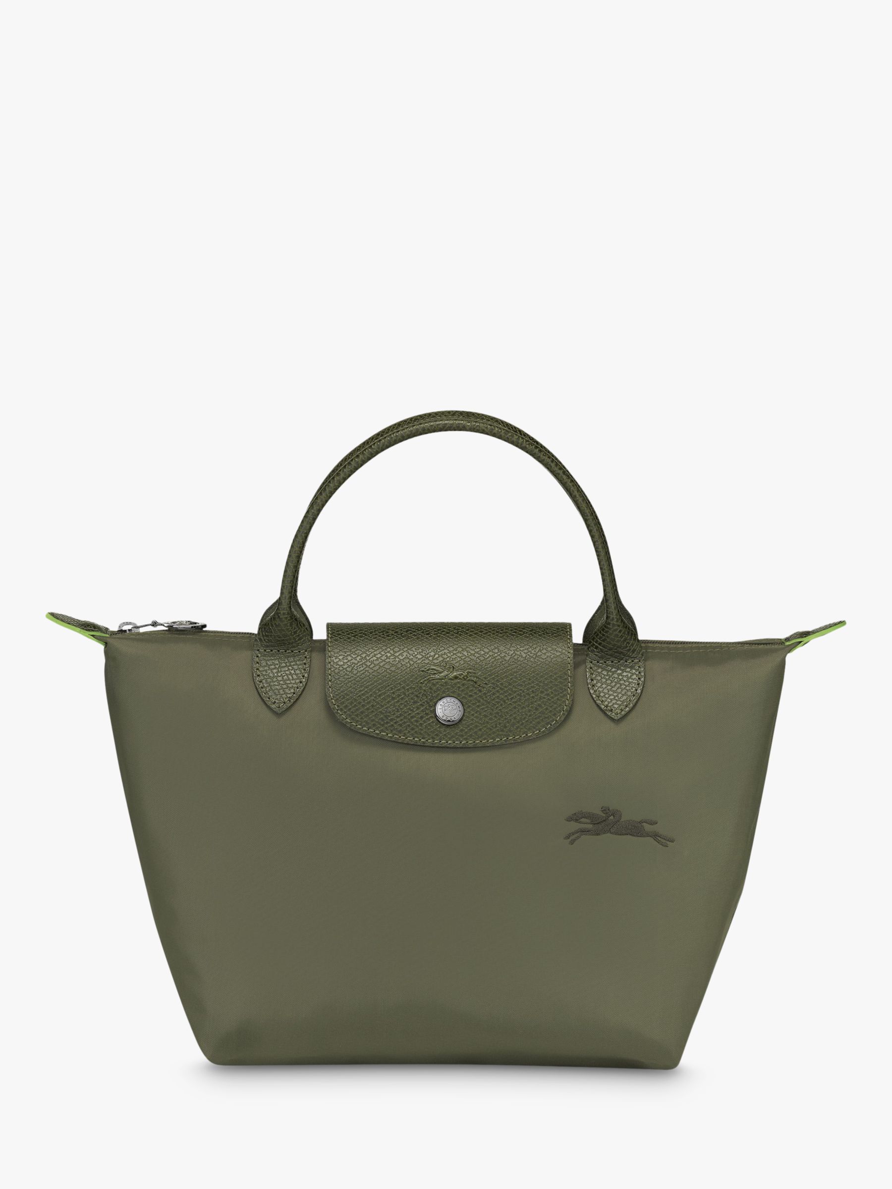 Longchamp Le Pliage Recycled Canvas Small Top Handle Bag, Forest