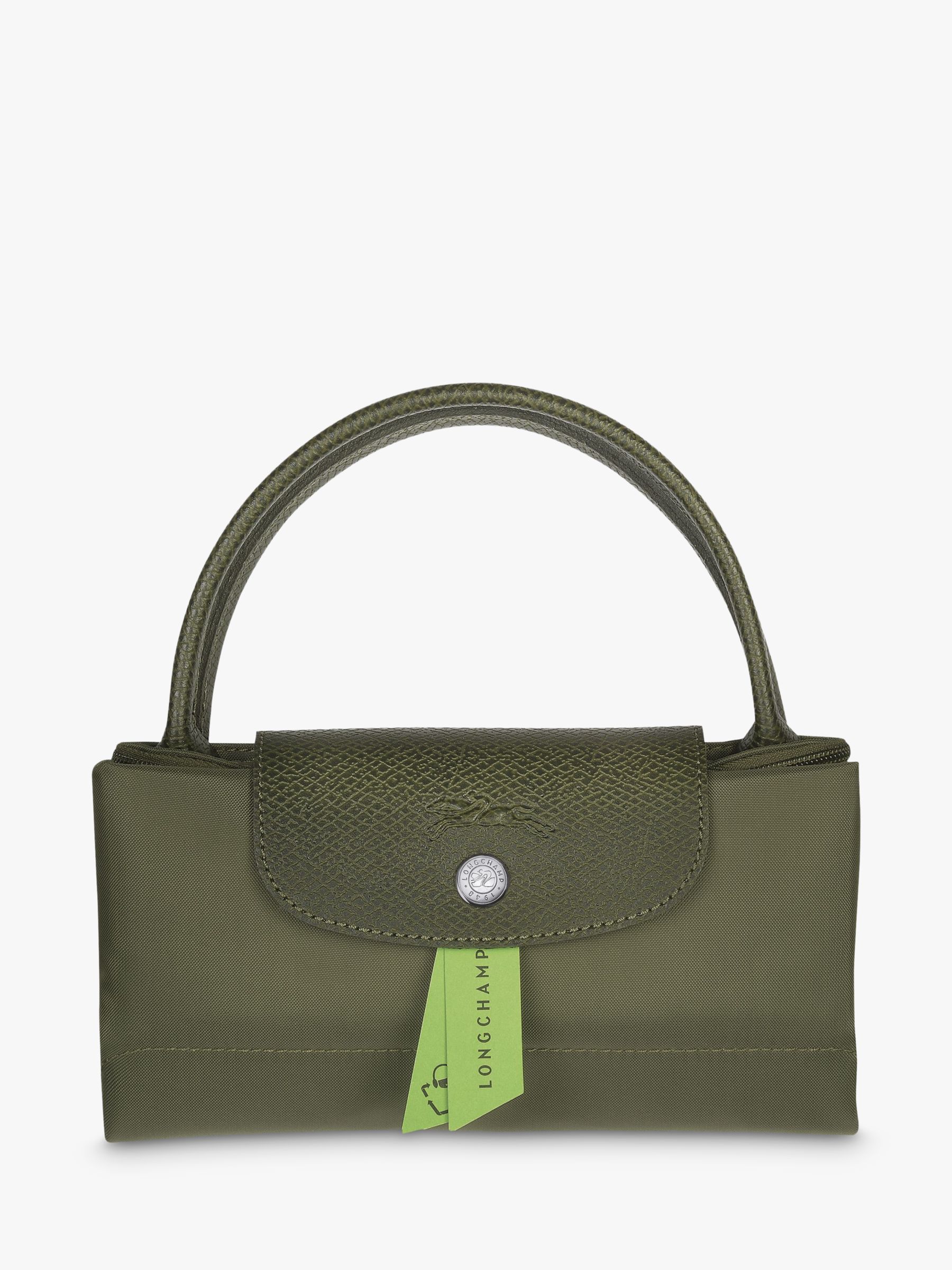 Longchamp Le Pliage Recycled Canvas Small Top Handle Bag, Forest