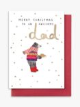 Stop the Clock Design Bear Mince Pies Dad Christmas Card