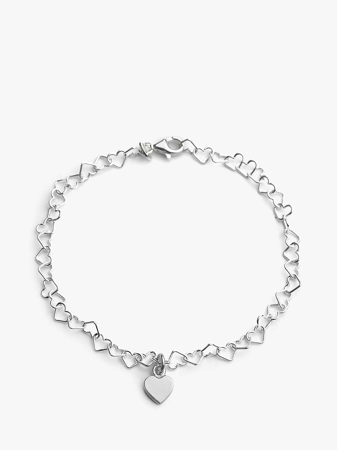 Buy Tales From The Earth Little Girl's Heart Link Bracelet, Silver Online at johnlewis.com