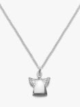 Tales From The Earth Child's Little Guardian Angel Pendant Necklace, Silver